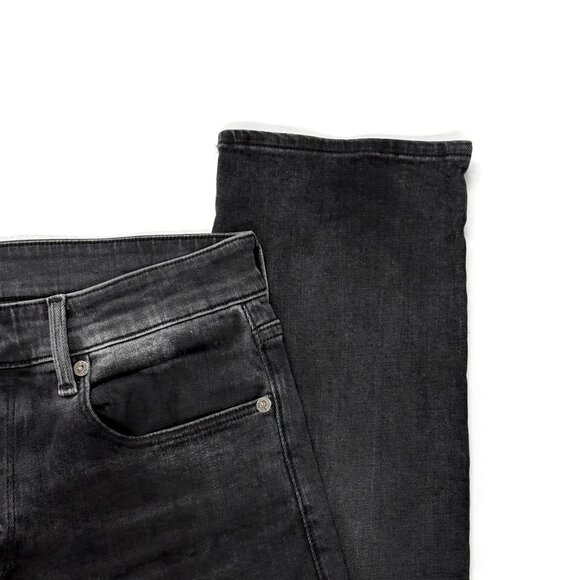 G Star Raw 3301 Straight Jeans Mens 31 x 34 Faded Black Button Fly Denim - Picture 3 of 12